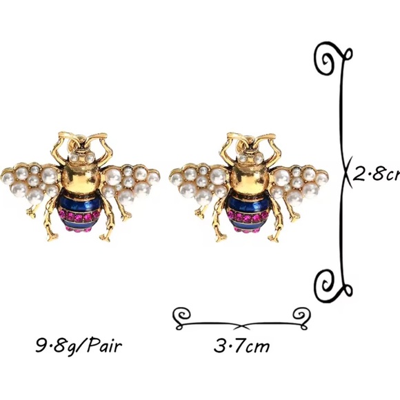 Quenn bee
Gold and Purple Bee Earrings - Picture 4 of 8